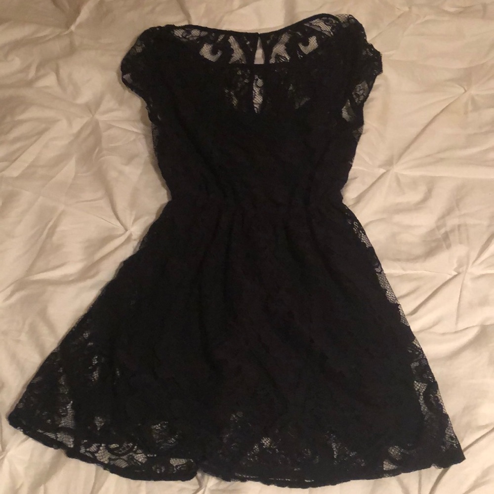 Holister black lace dress